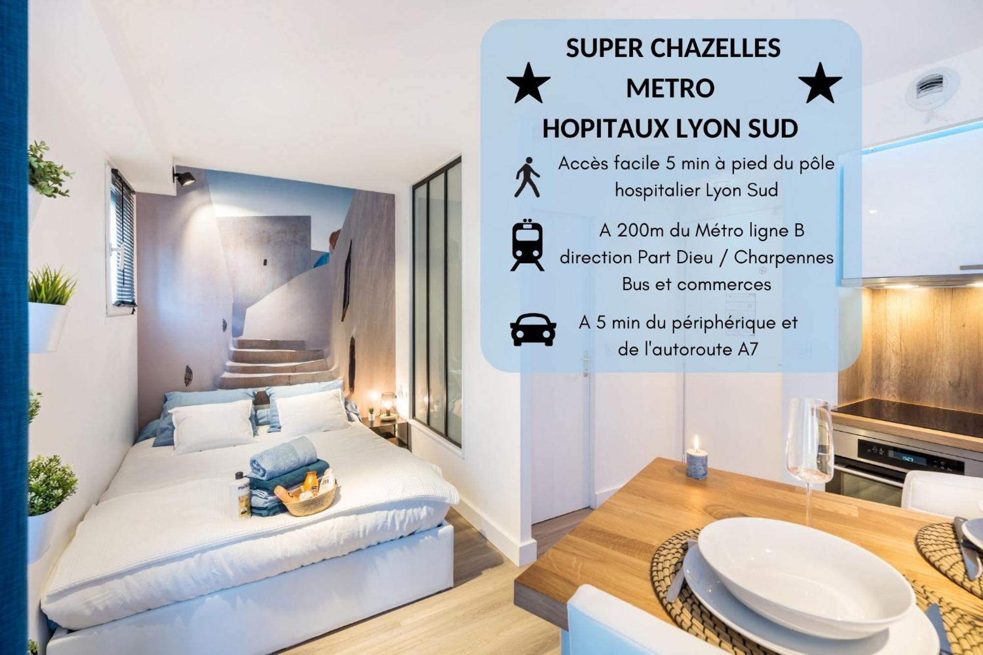 Super Chazelles - Metro - Hopitaux Lyon Sud Apartment Saint-Genis-Laval Exterior photo